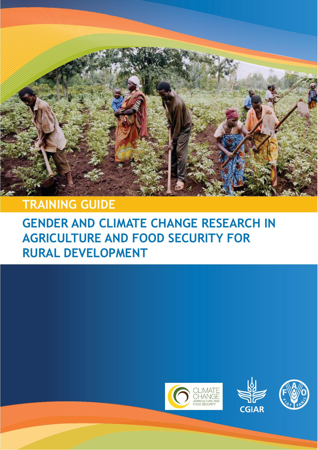 GENDER AND CLIMATE CHANGE ISSUES IN AGRICULTURE AND FOOD SECURITY RESEARCH AND RURAL DEVELOPMENT