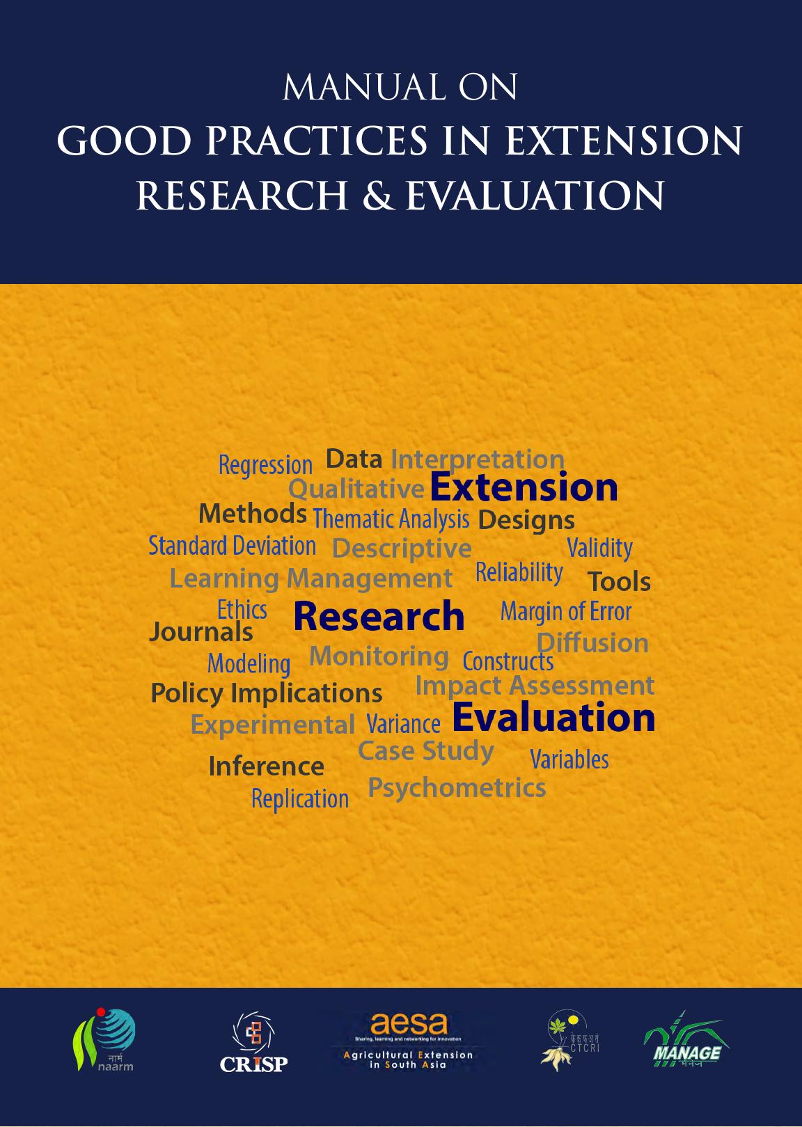 GOOD PRACTICES IN EXTENSION RESEARCH & EVALUATION 2017