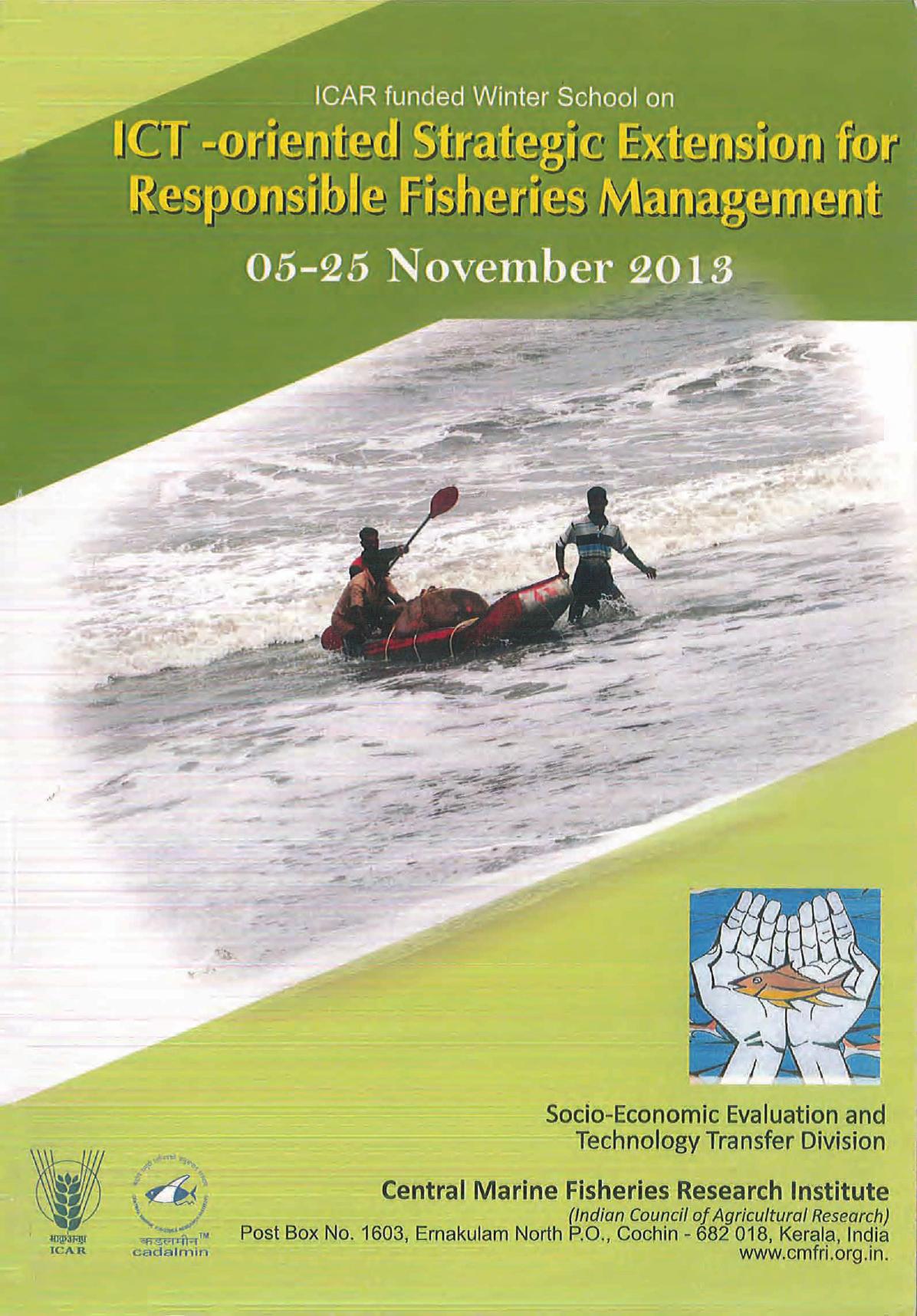 ICT -oriented Strategic Extension for Responsible Fisheries Management 2013