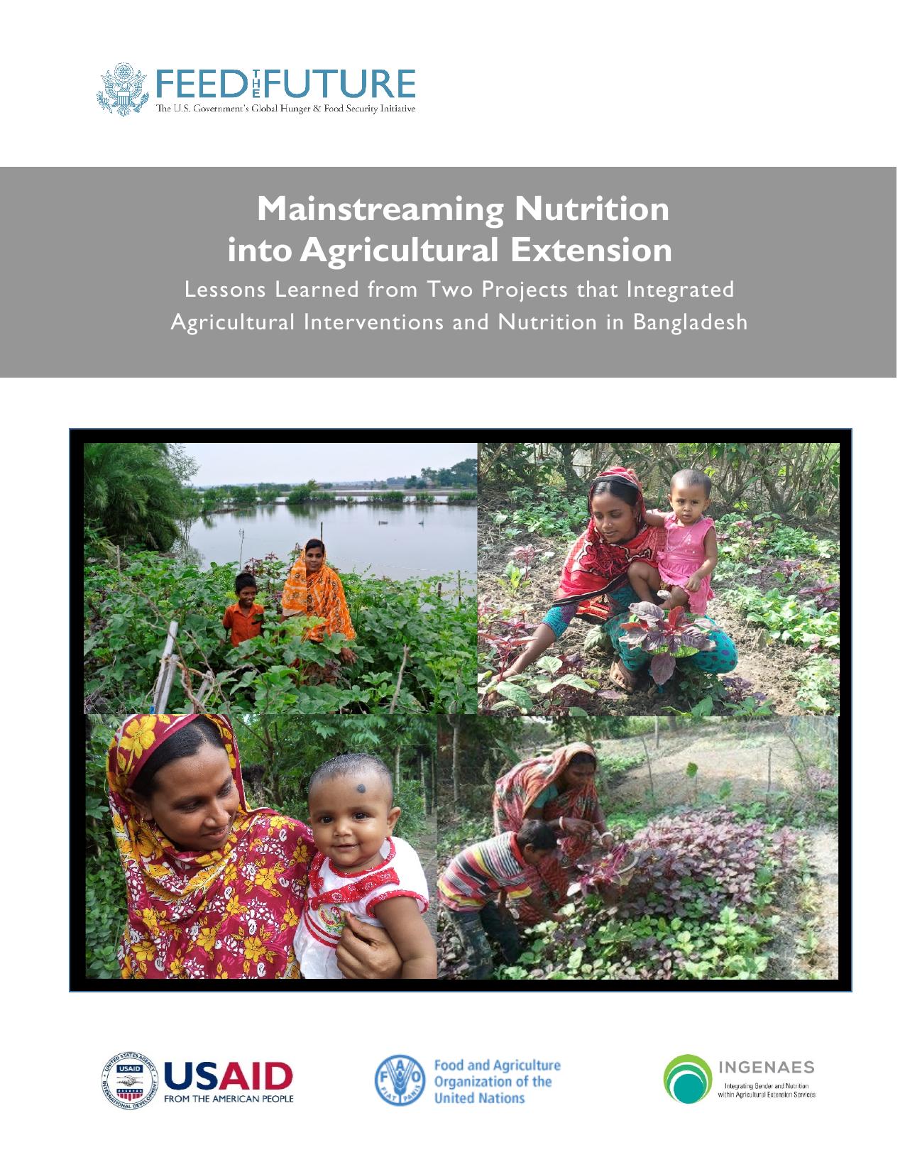 Mainstreaming Nutrition into Agricultural Extension 2016