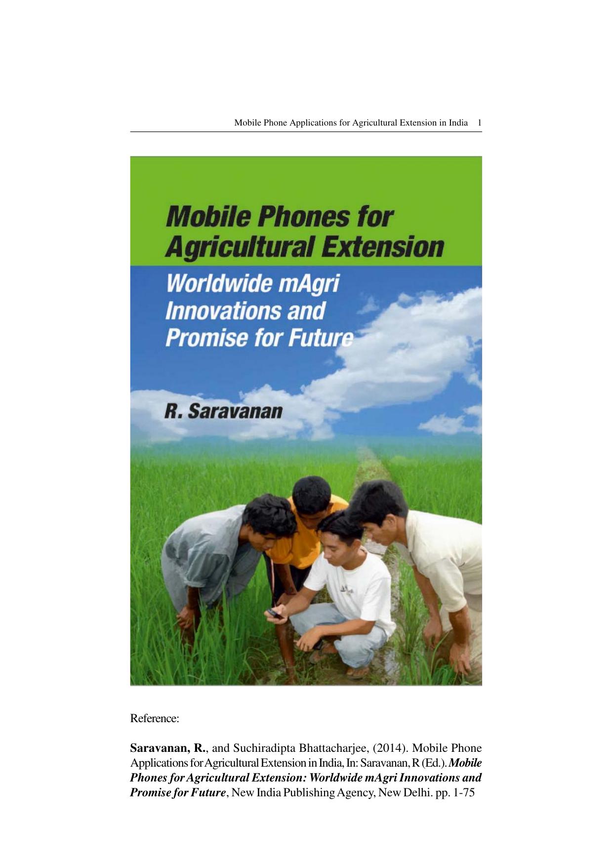 Mobile Phones for Agricultural Extension 2014