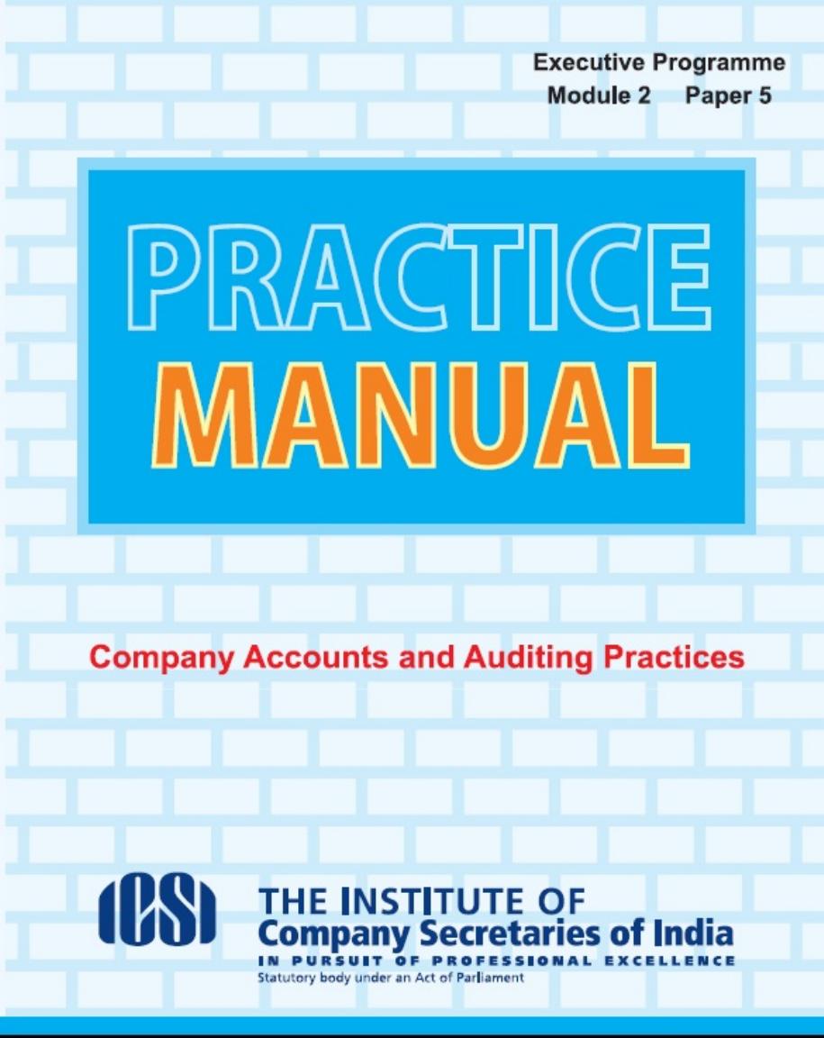 Practice Manual- Company Accounts and Auditing Practices 2015