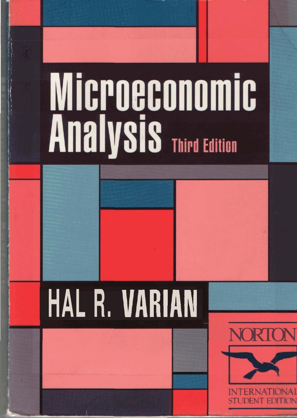 Varian Microeconomic Analysis, 3rd. Ed.