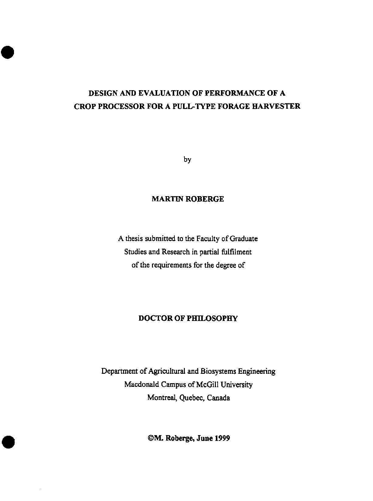 A thesis submitted to the Faculty of Graduate Department of Agricultural and Biosystems Engineering ( PDFDrive.com )