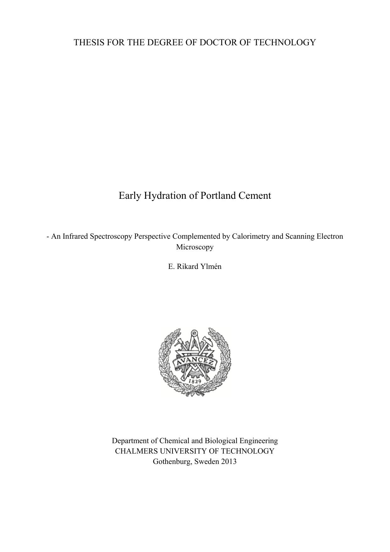 THESIS FOR THE DEGREE OF DOCTOR OF TECHNOLOGY   2013