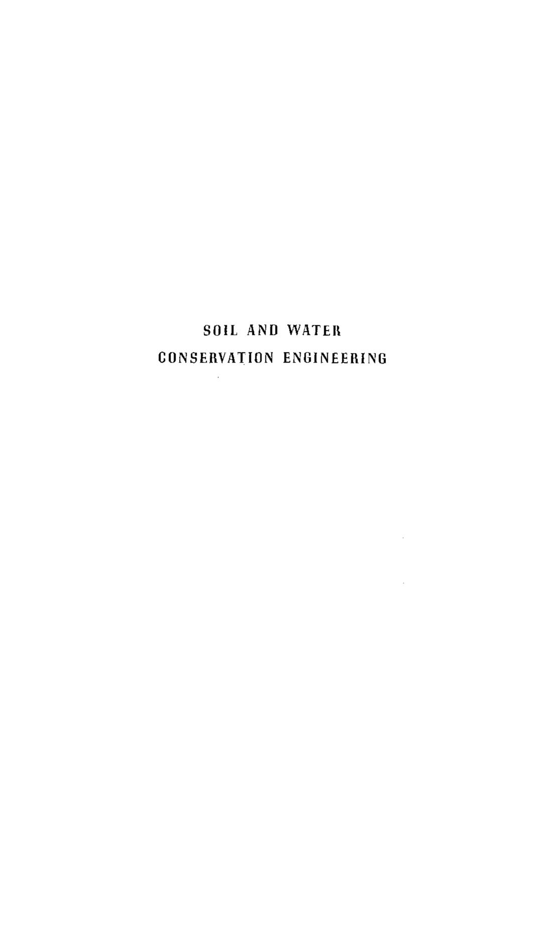 soil and water conservation engineering   1955