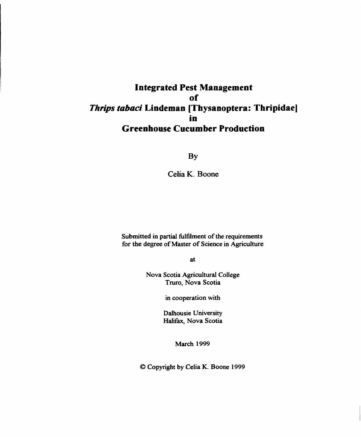 Iategrated Pest Management 1999
