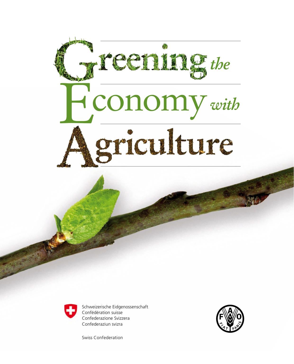 Greening the Economy with Agriculture 2012