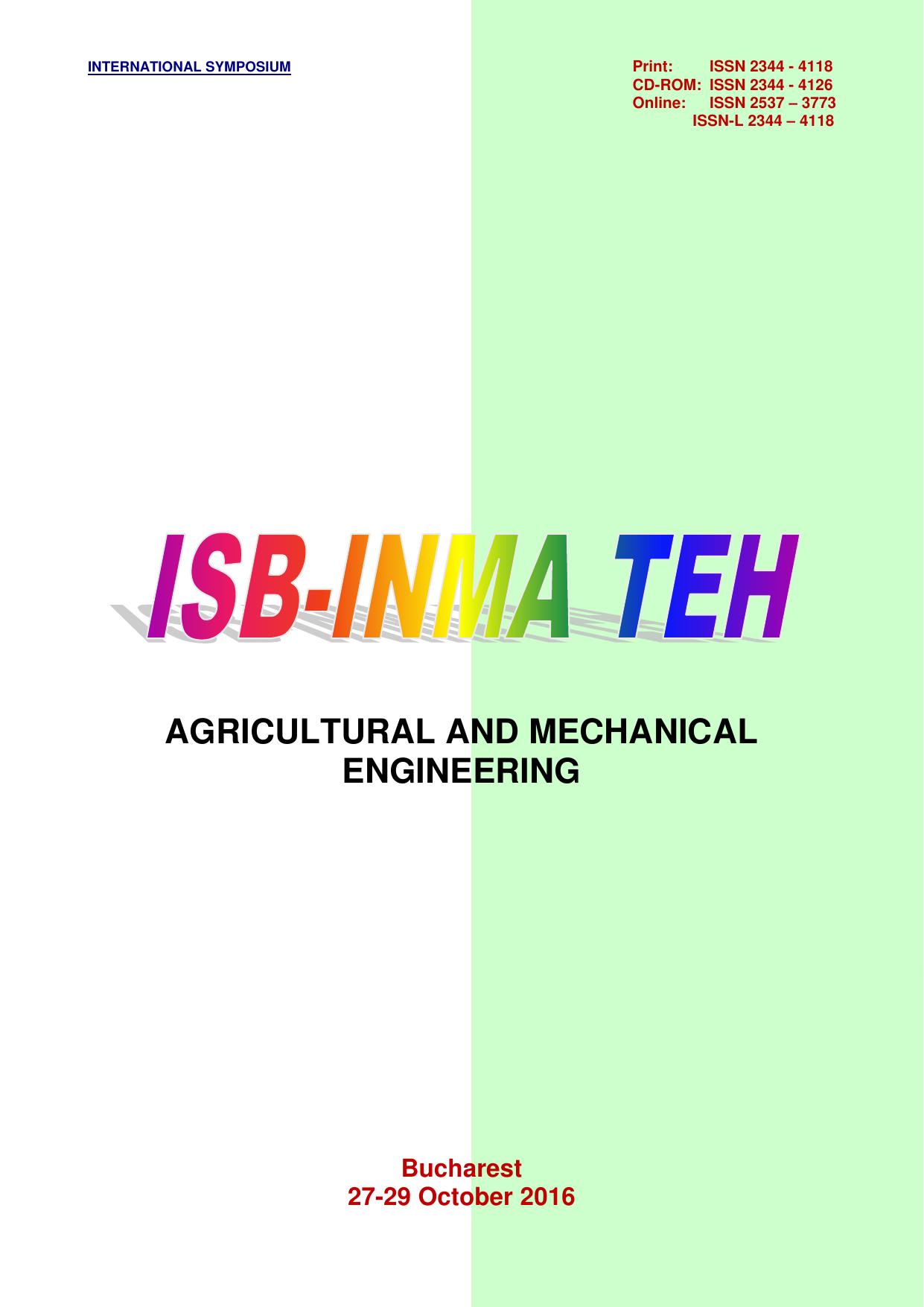 agricultural and mechanical engineering 2017