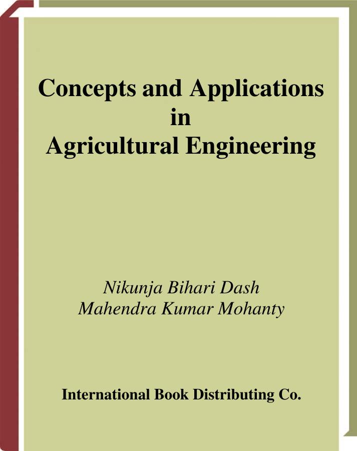 Concepts and Applications in Agricultural Engineering