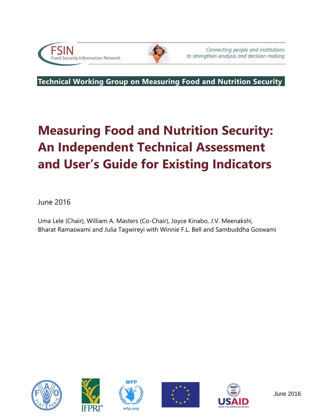 FSIN Food and Nutrition Security June2016