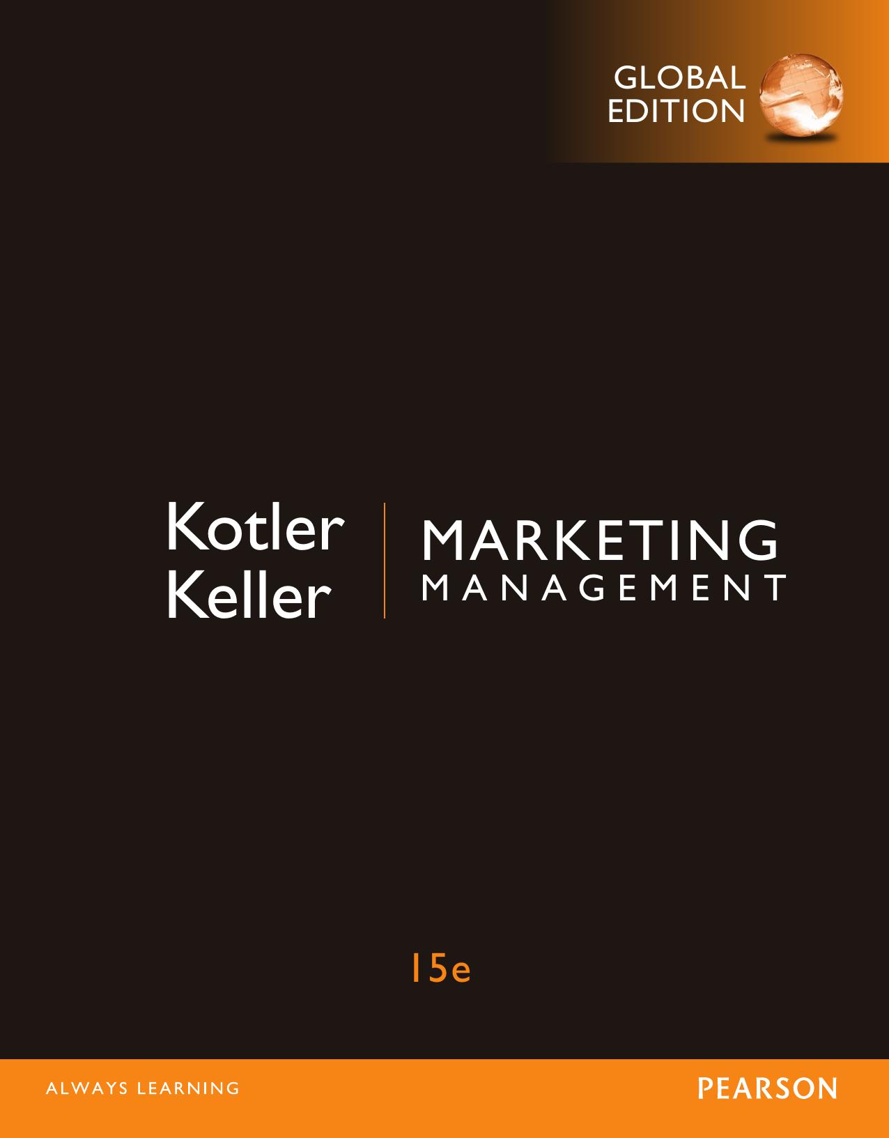 Marketing Management by Kevin Lane Keller, Philip Kotler 2016