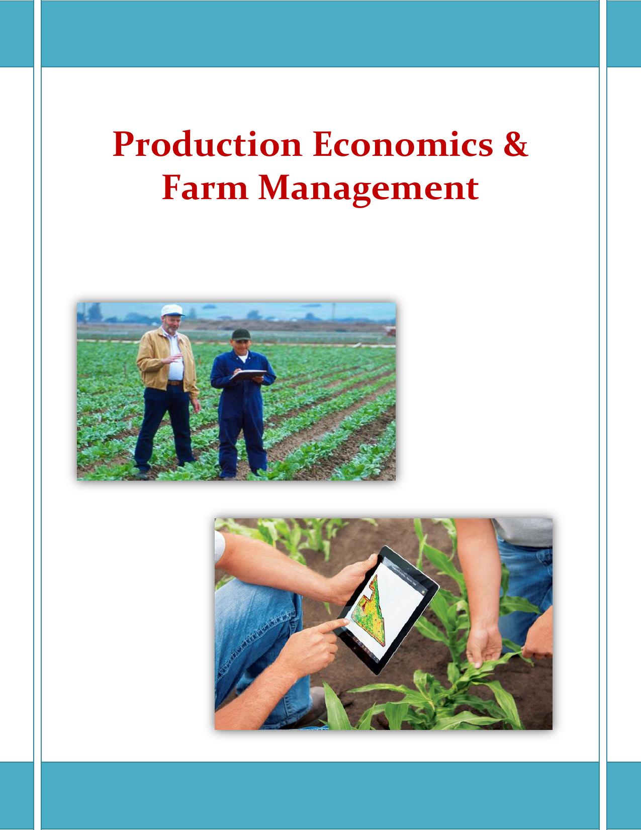 Production-Economics-Farm-Management