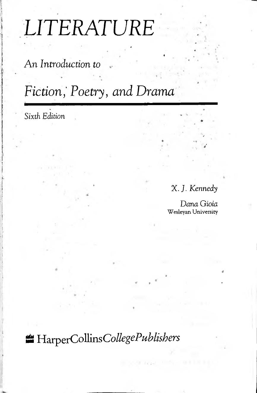 Literature An Introduction to Fiction, Poetry, 2019