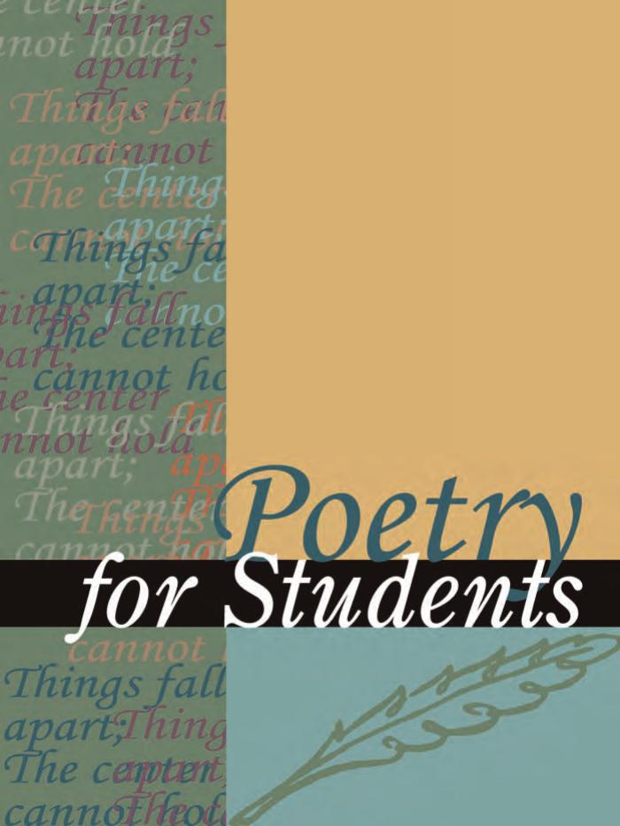 Poetry for students. Volume 16 presenting analysis, context and criticism on commonly studied poetry 2016 )