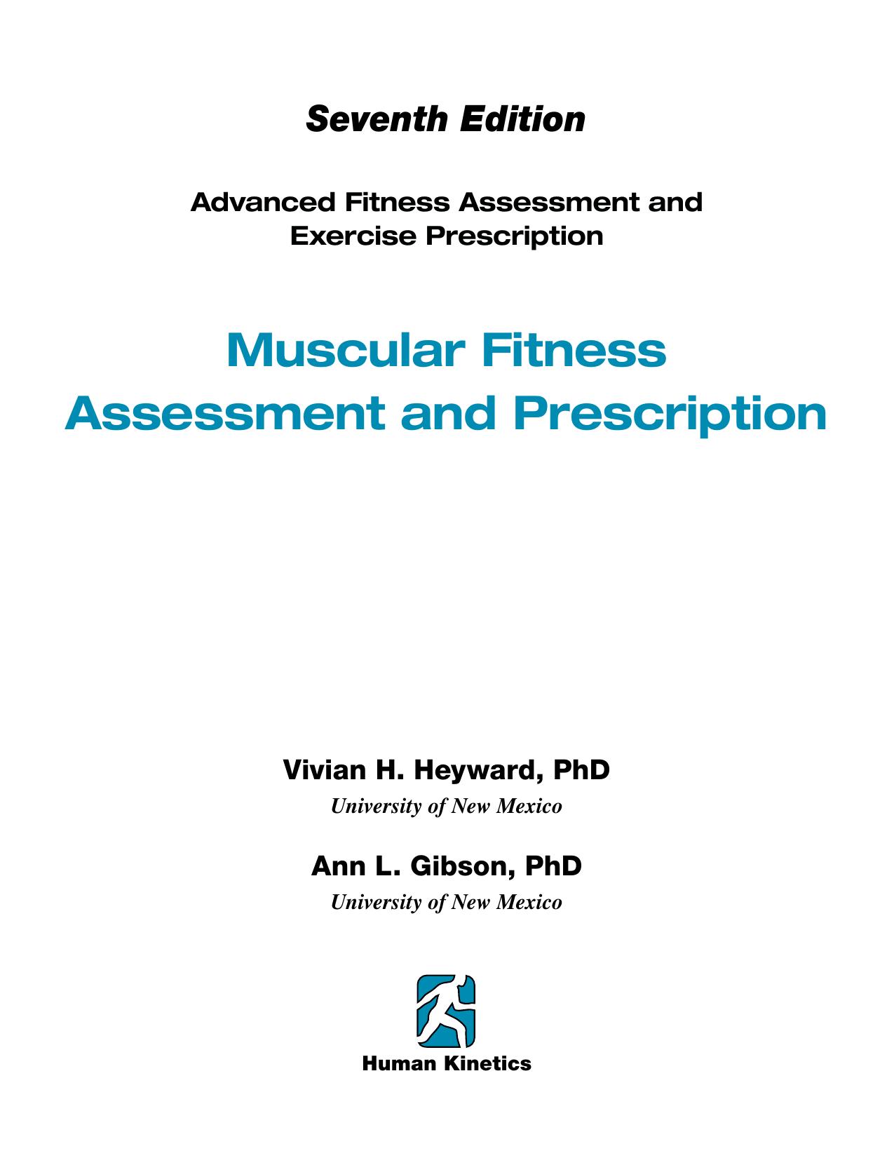 Muscular Fitness Assessment and Prescription Online CE Course Text