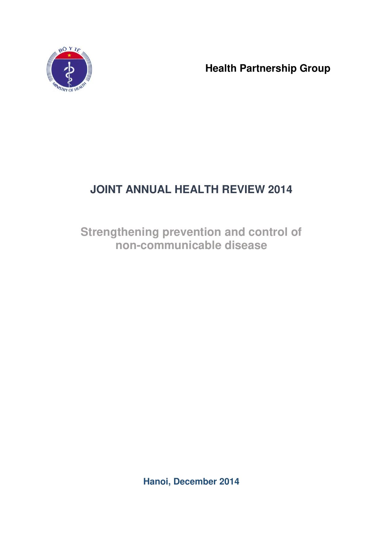 Joint Annual Health Review 2014