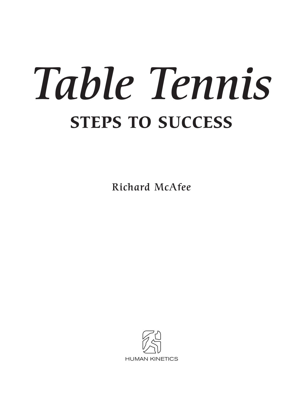 Table Tennis Steps to Success 2011