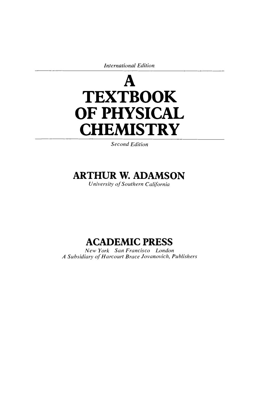 a textbook of physical chemistry 2013