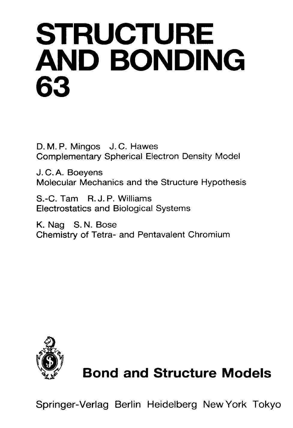 Structure and Bonding