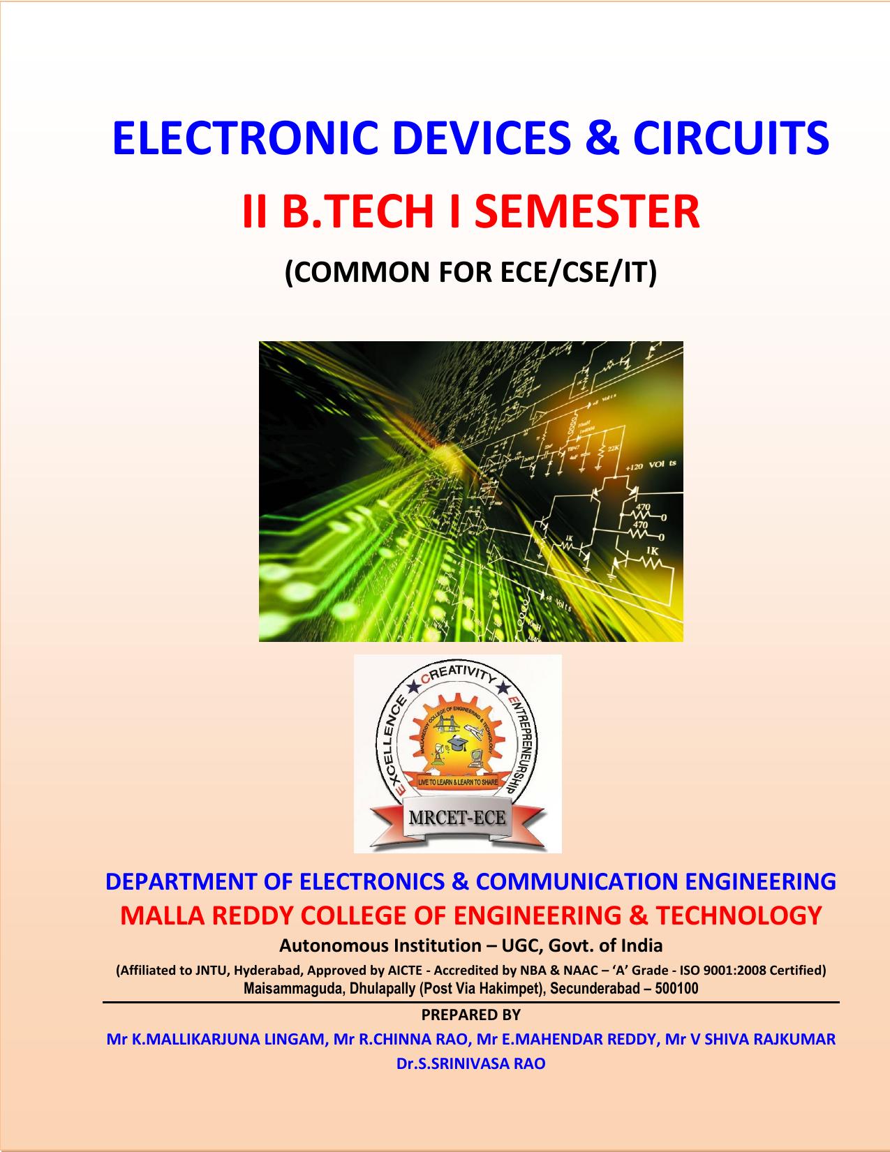 Electronic Devices and Circuits 2012