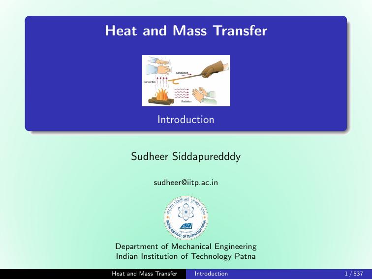 Heat and Mass Transfer 2017
