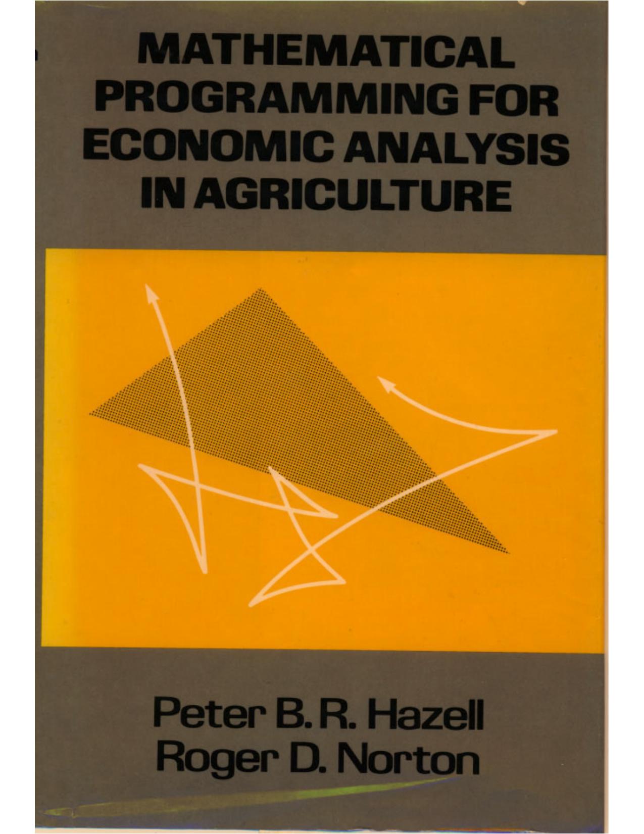 Mathematical Programming for Economic Analysis in Agriculture - full text