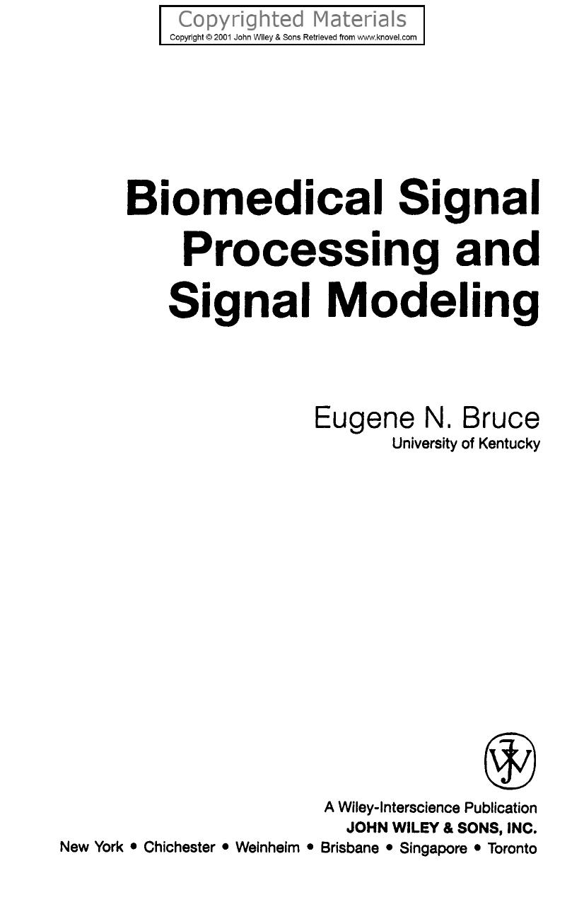 Biomedical Signal Processing 2001