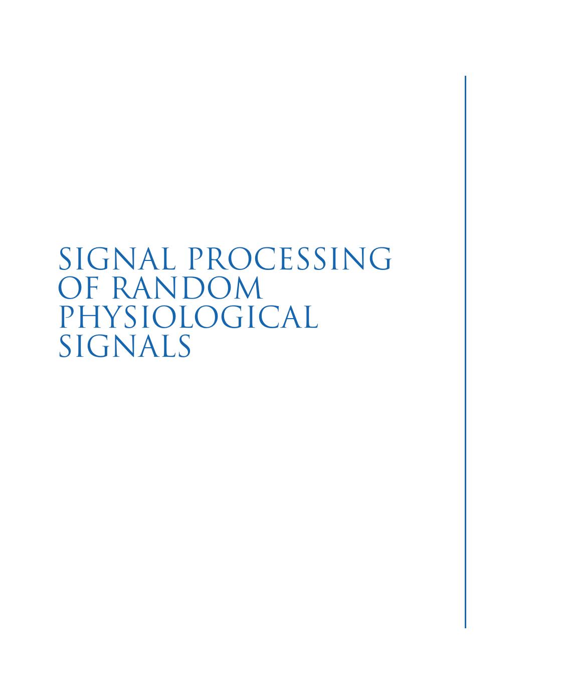 Signal Processing of Random Physiological Signals 2006