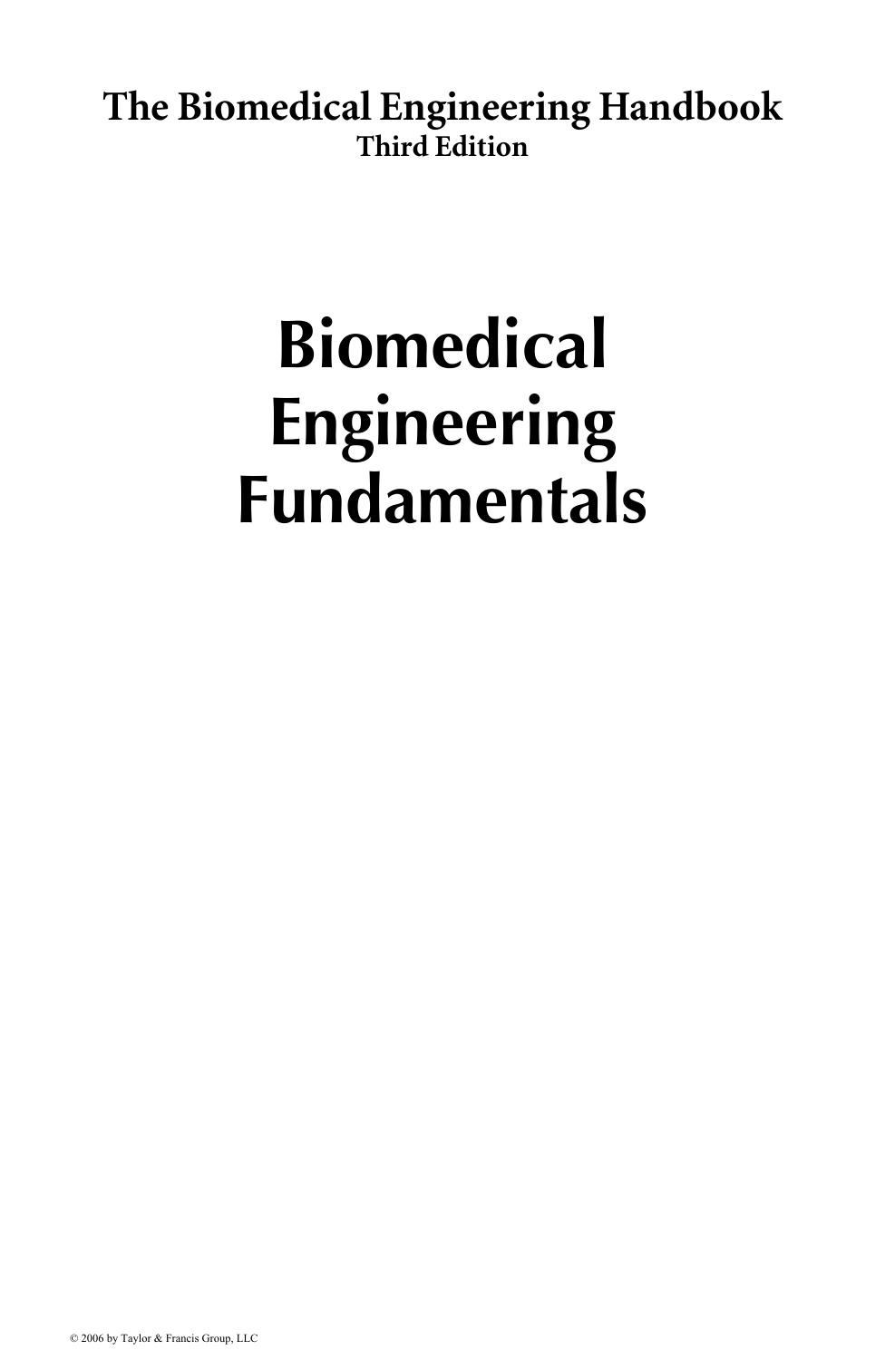 the biomedical engineering handbook 3rd ed  2006