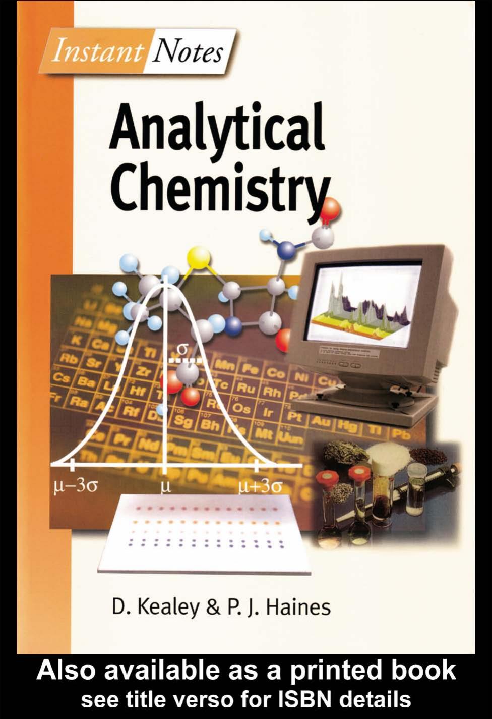 Instant Notes: Analytical Chemistry