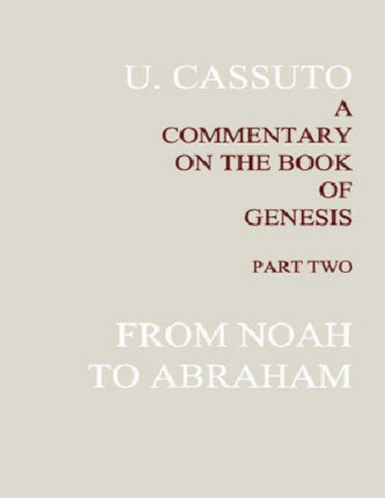 A Commentary on the Book of Genesis, Part 2: from Noah to Abraham - PDFDrive.com