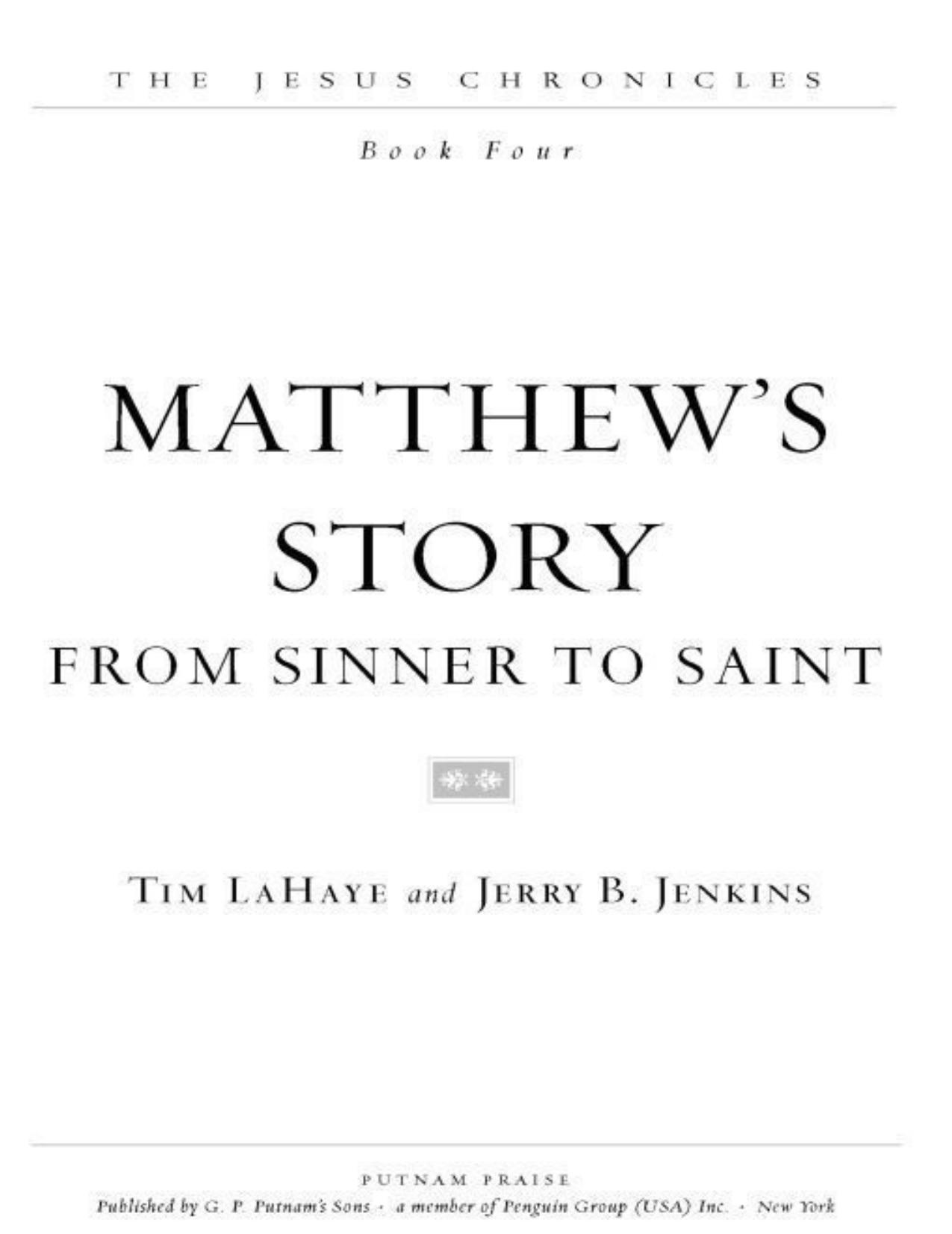 Matthew\'s Story- From Sinner to Saint - PDFDrive.com