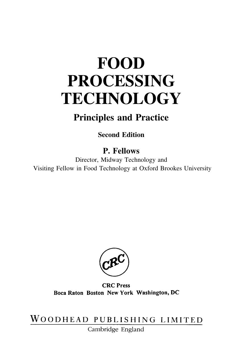 Food Processing Technology 2000