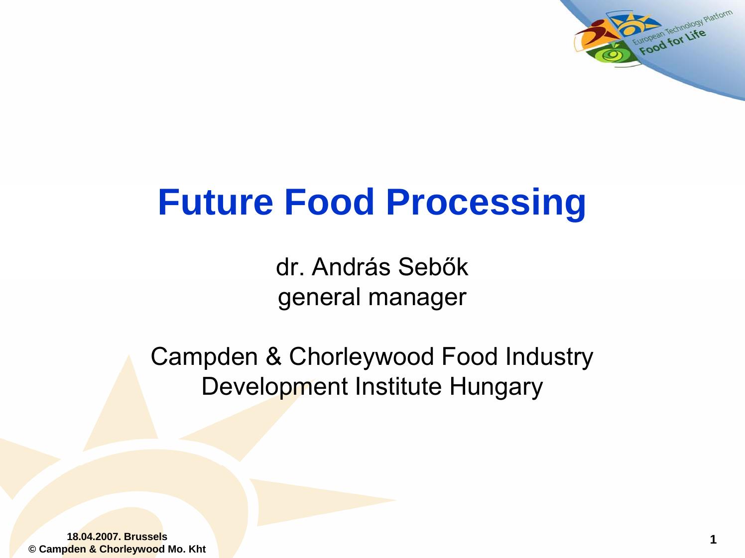 Future Food Processing
