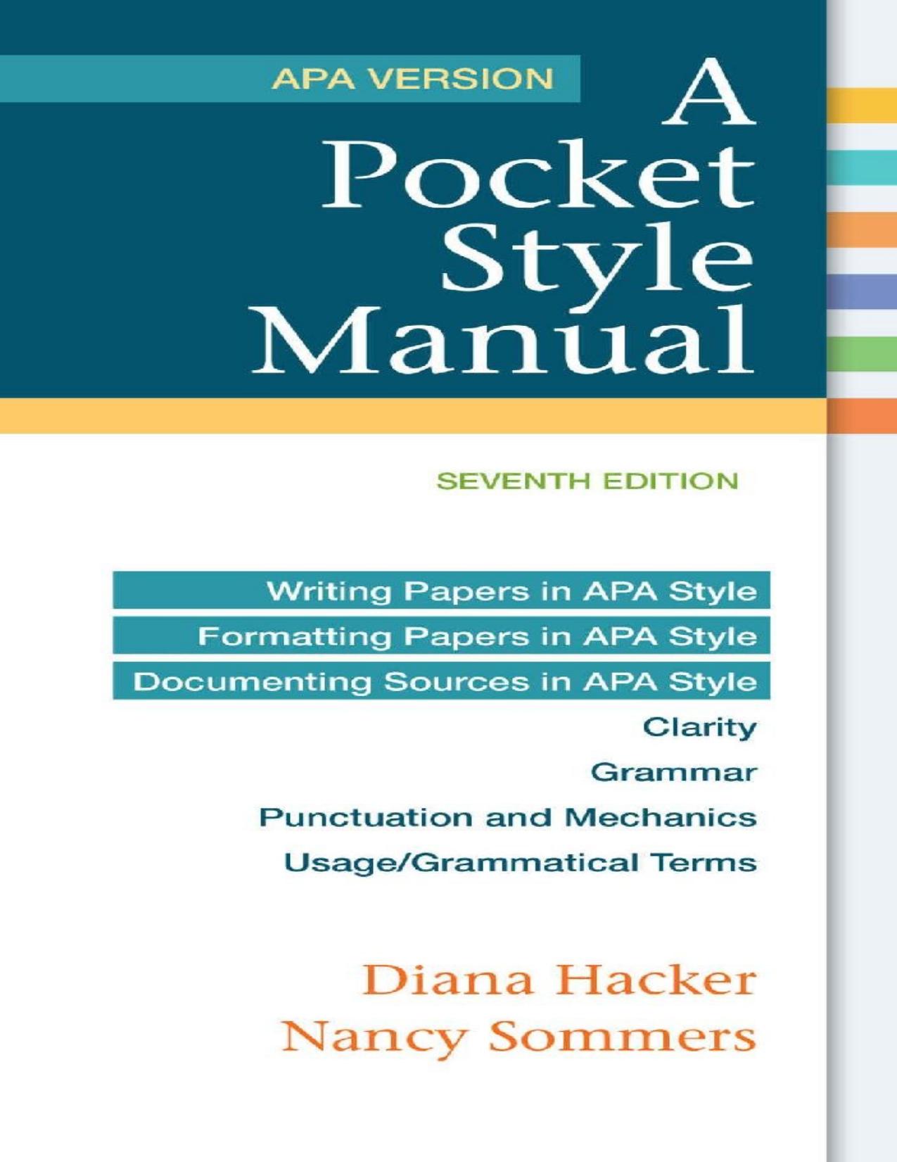 A Pocket Style Manual, APA Version - PDFDrive.com