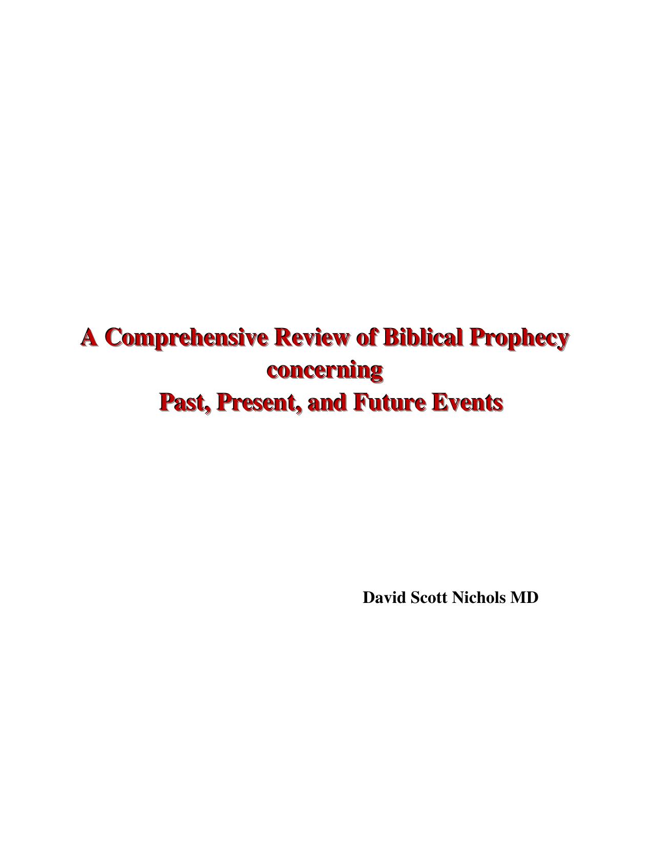 Eschatology – A Comprehensive Analysis of End-Time Prophecy