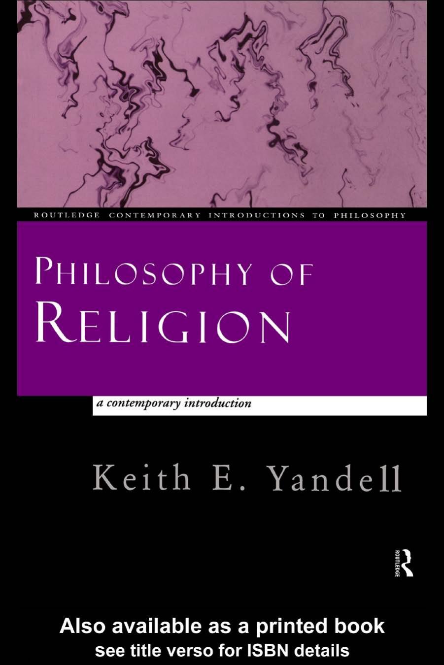 PHILOSOPHY OF RELIGION: A contemporary introduction