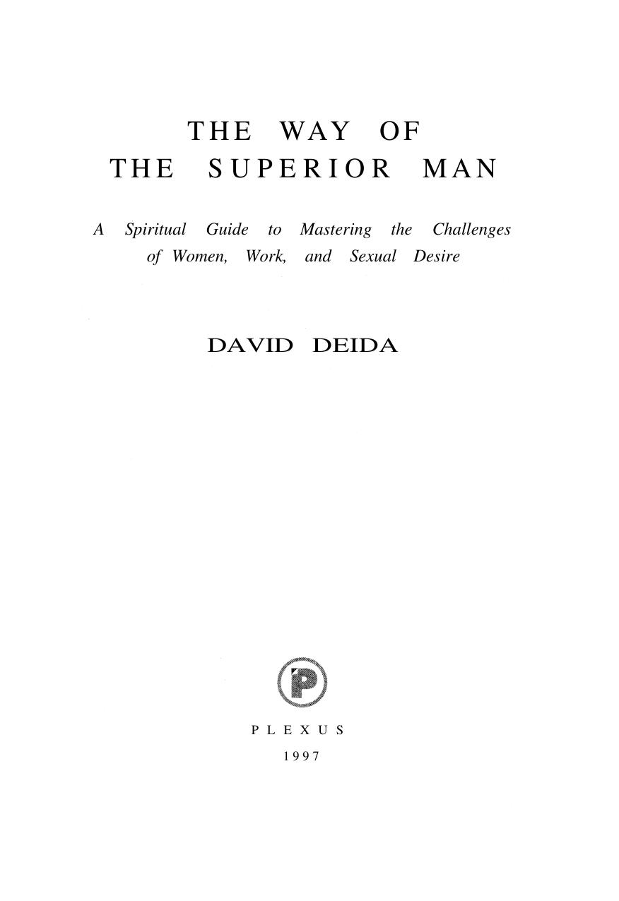 the way of the superior man 2005