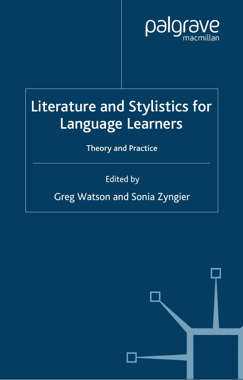 Literature and Stylistics for Language Learners 2007