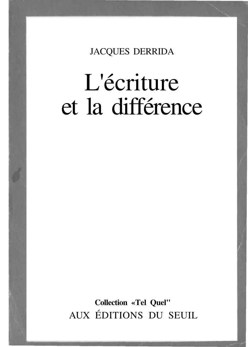 L'écriture et la différence 1967