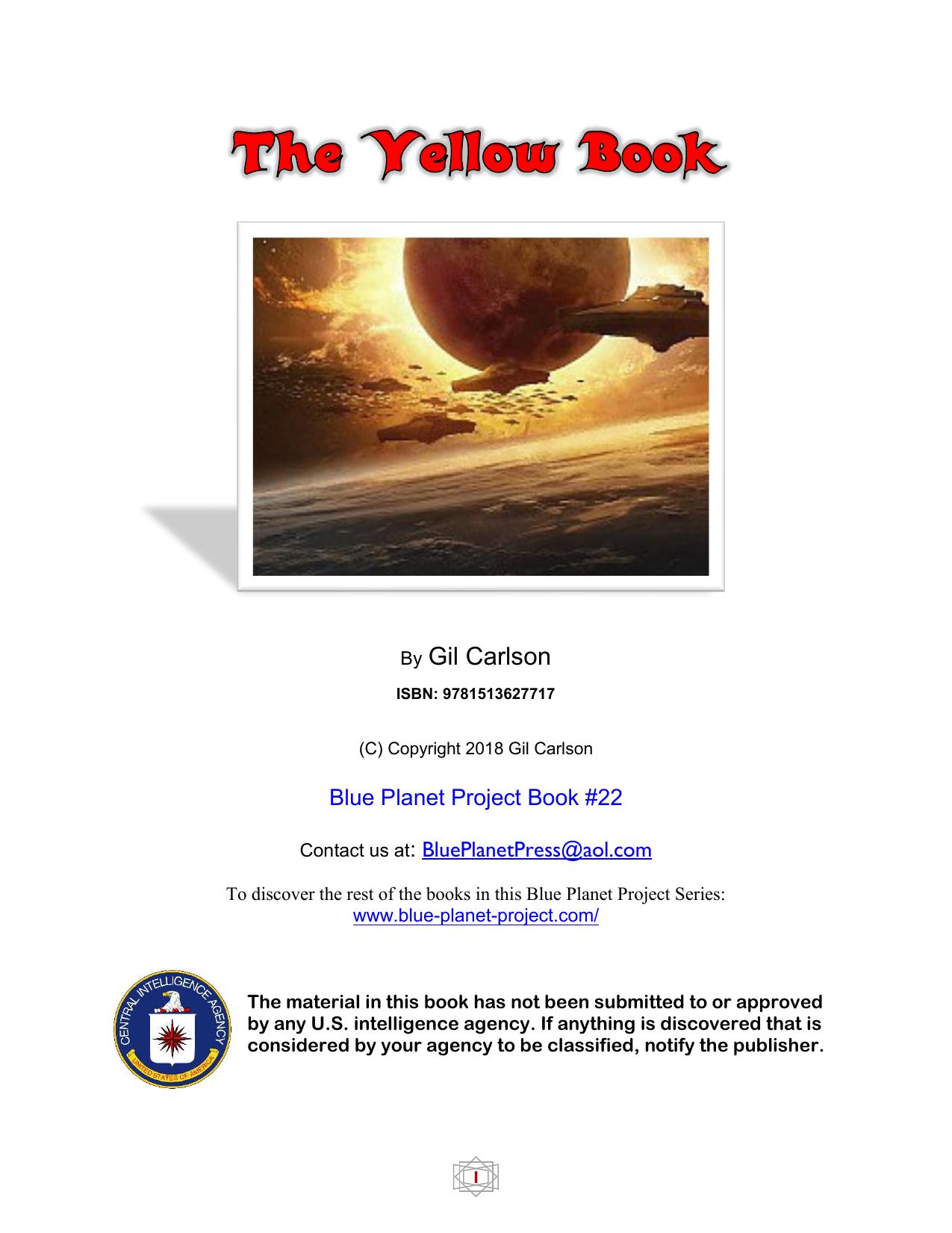 Yellow Book The History of the Aliens on Earth 2018