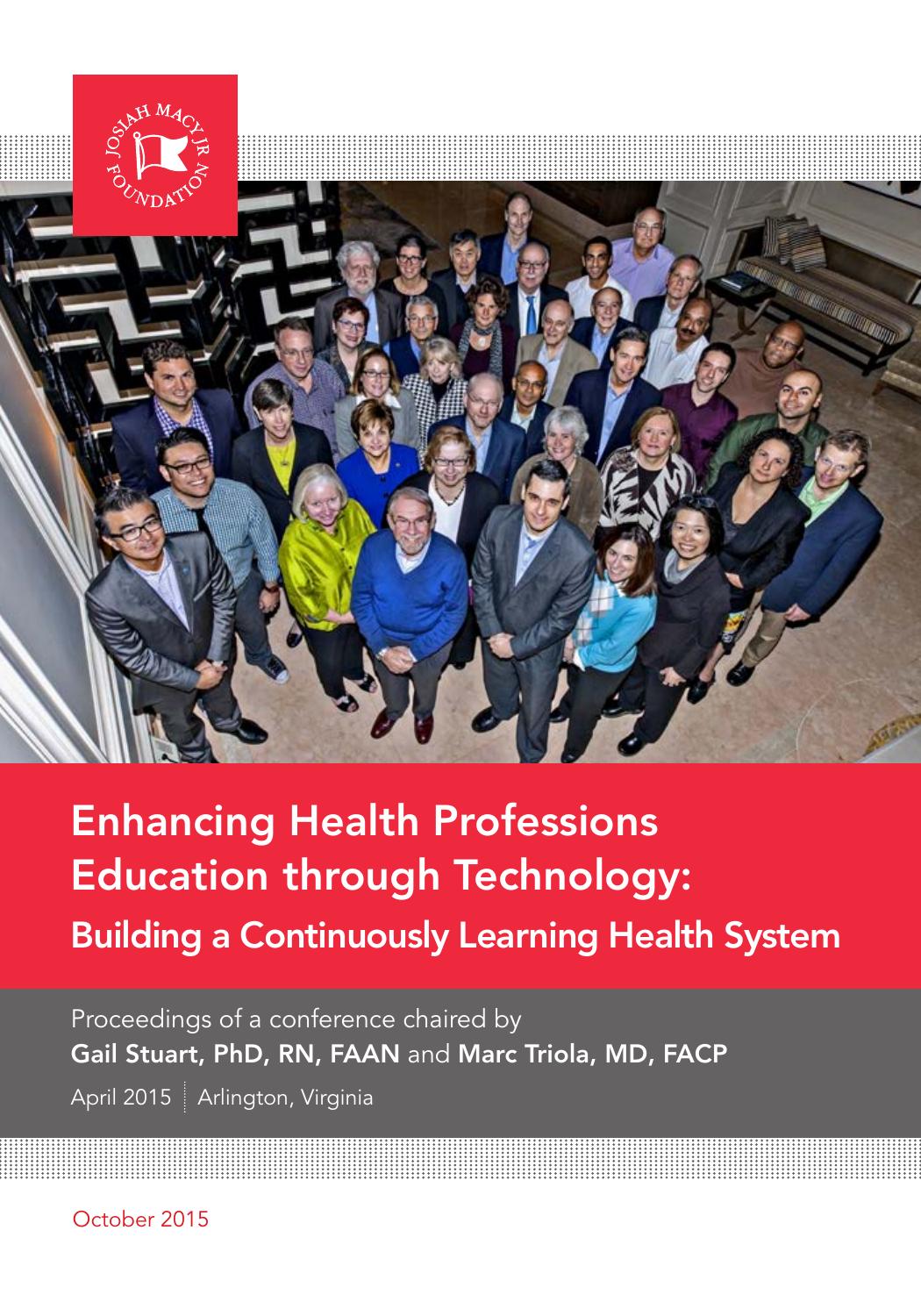 Educational Technologies in Health Professions Education 2015