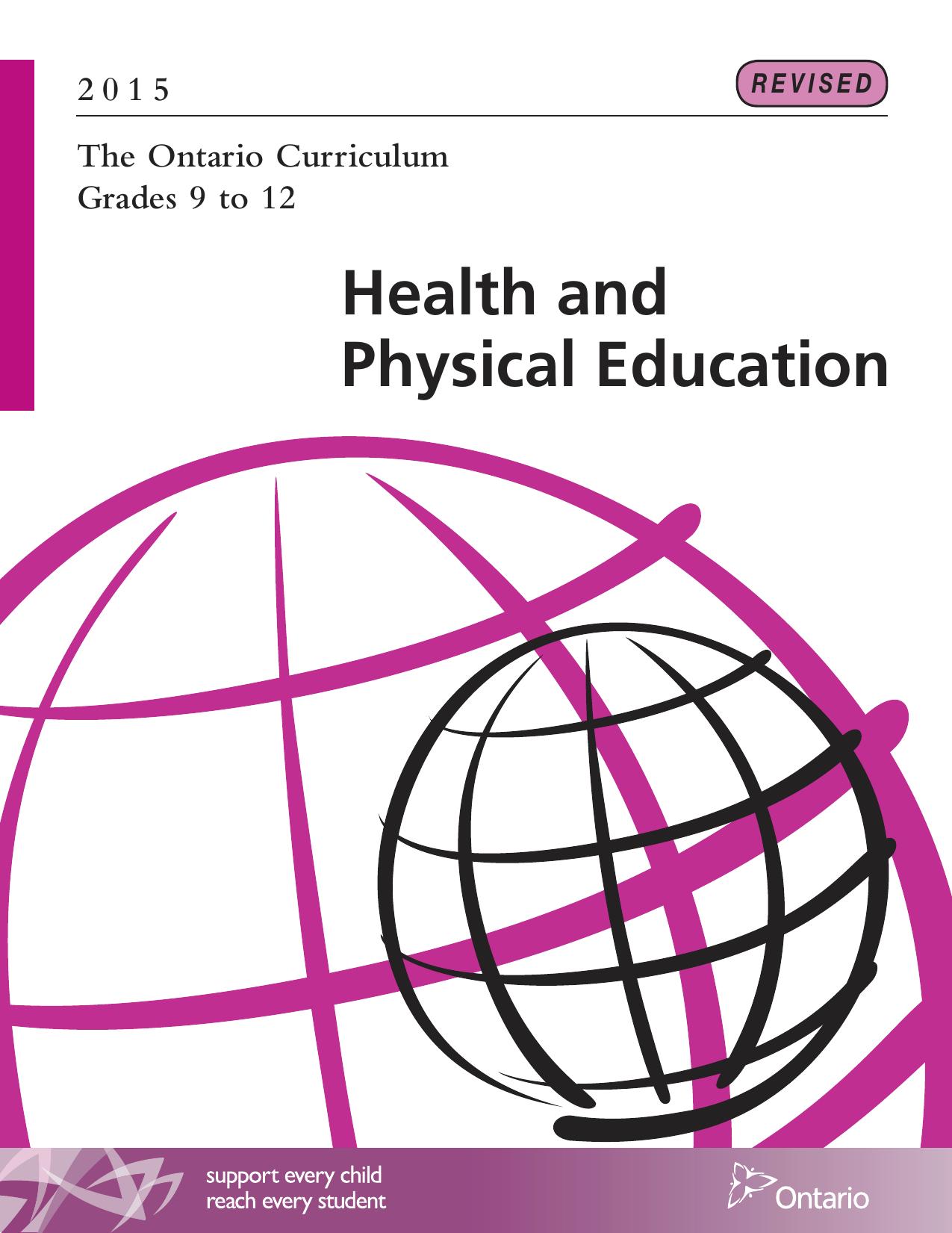 The Ontario Curriculum, Grades 9-12: Health and Physical Education, 2015 - revised