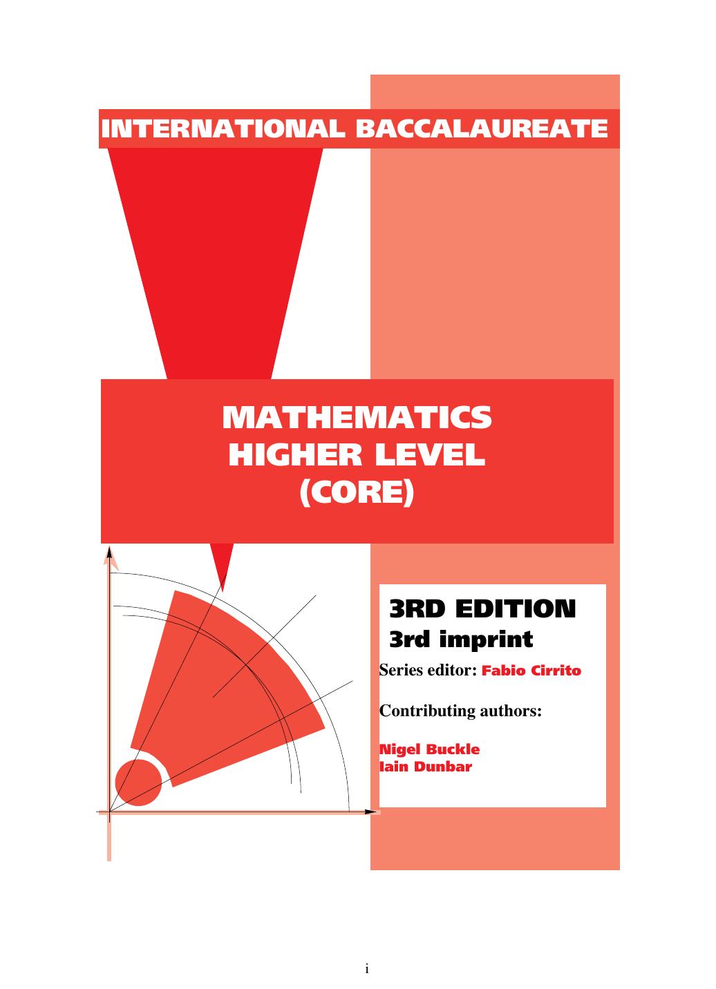 Mathematics Higher Level (core) 2007